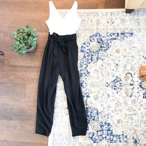 Black and White Jumpsuit Romper